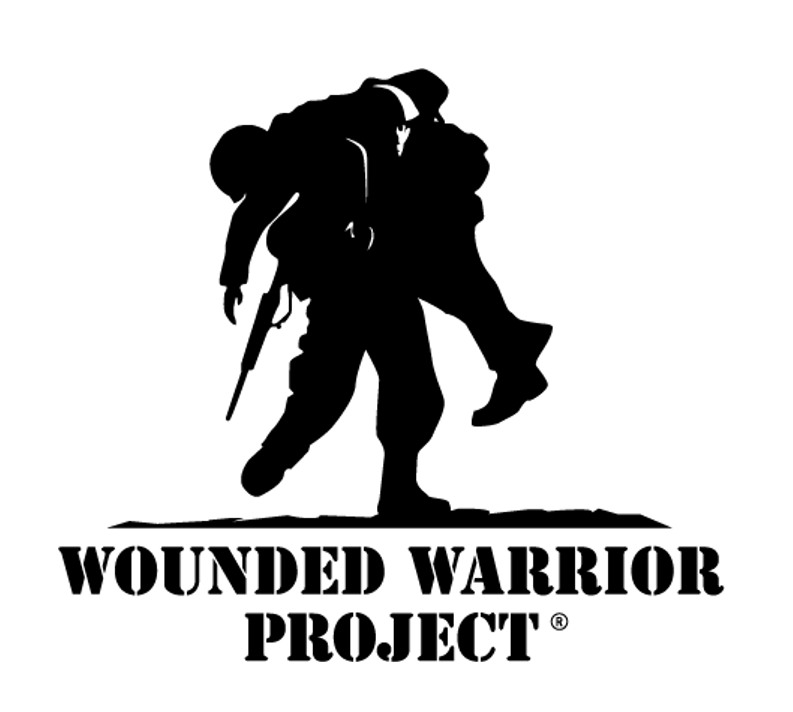 The Wounded Warrior Project logo, with one soldier carrying another.